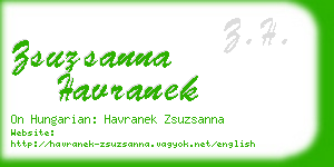 zsuzsanna havranek business card